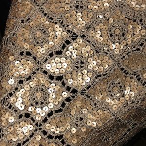 Gold sequined shawl